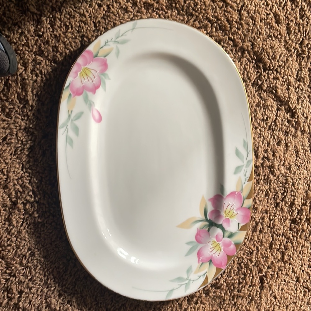 Noritake serving platter azalea pattern great condition